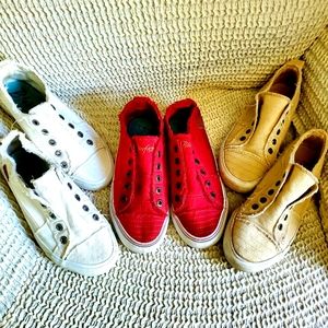 Bundle of 3 pair Women's Blowfish Distressed Tennis Shoe